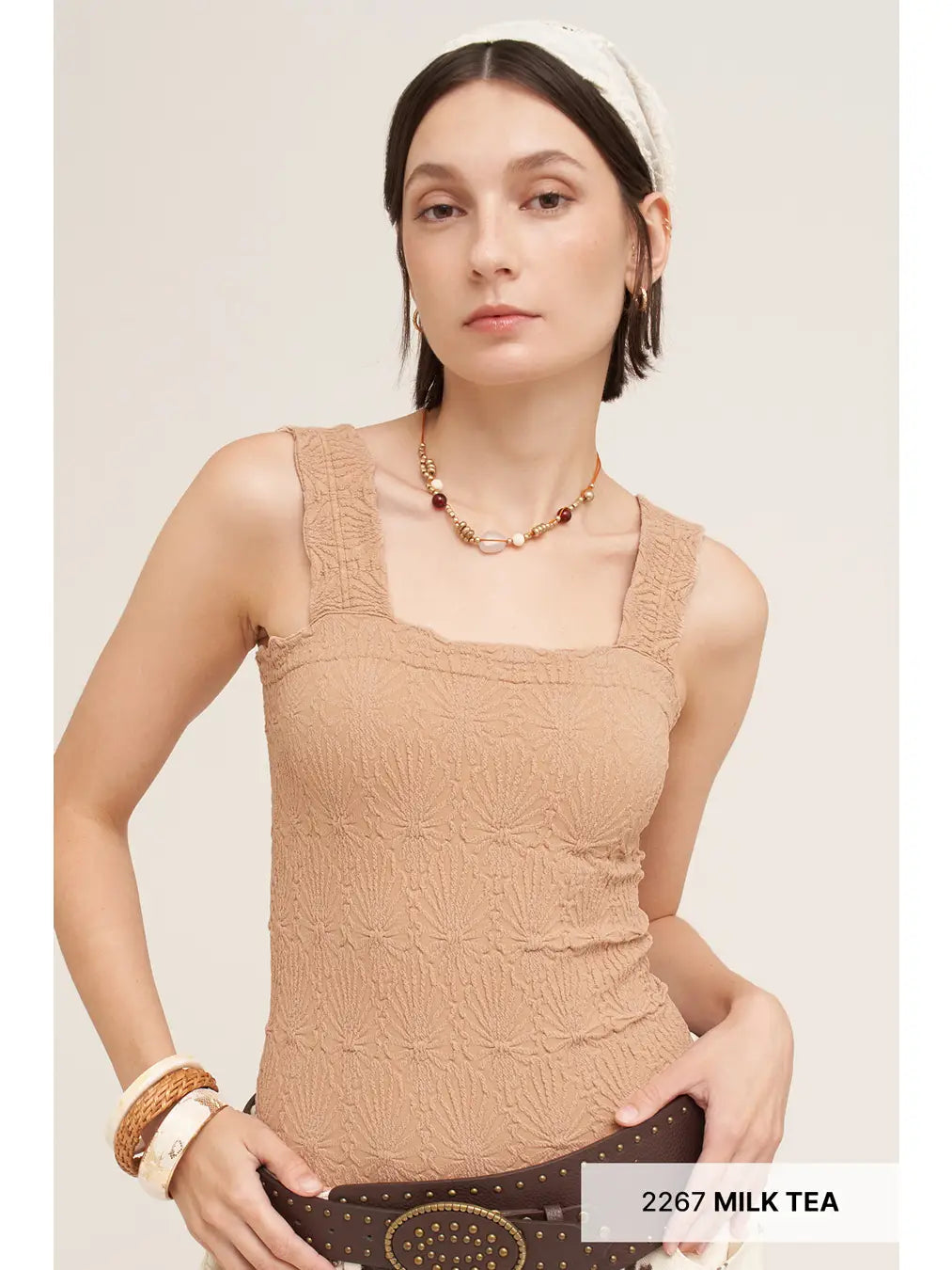 Lace Textured Square Top