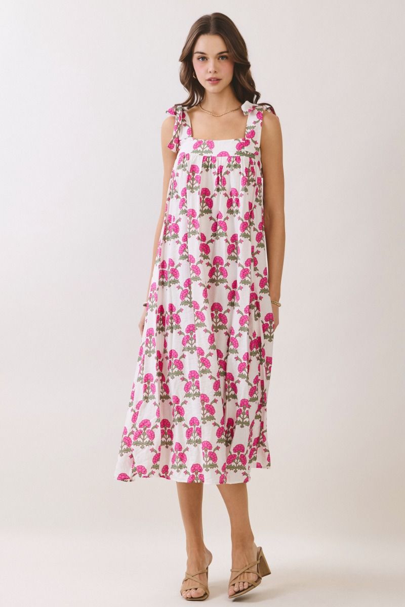 Floral Print Midi Dress