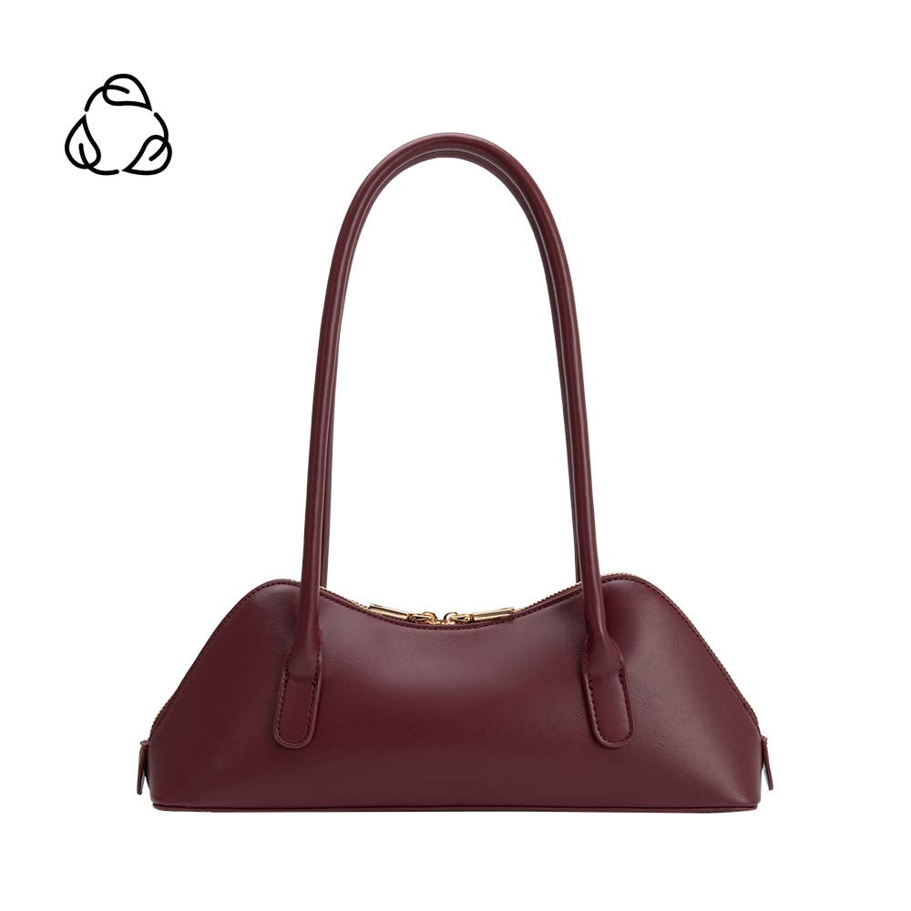 Dakota Burgundy Recycled Vegan Shoulder Bag