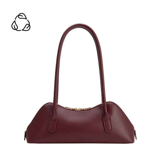 Dakota Burgundy Recycled Vegan Shoulder Bag