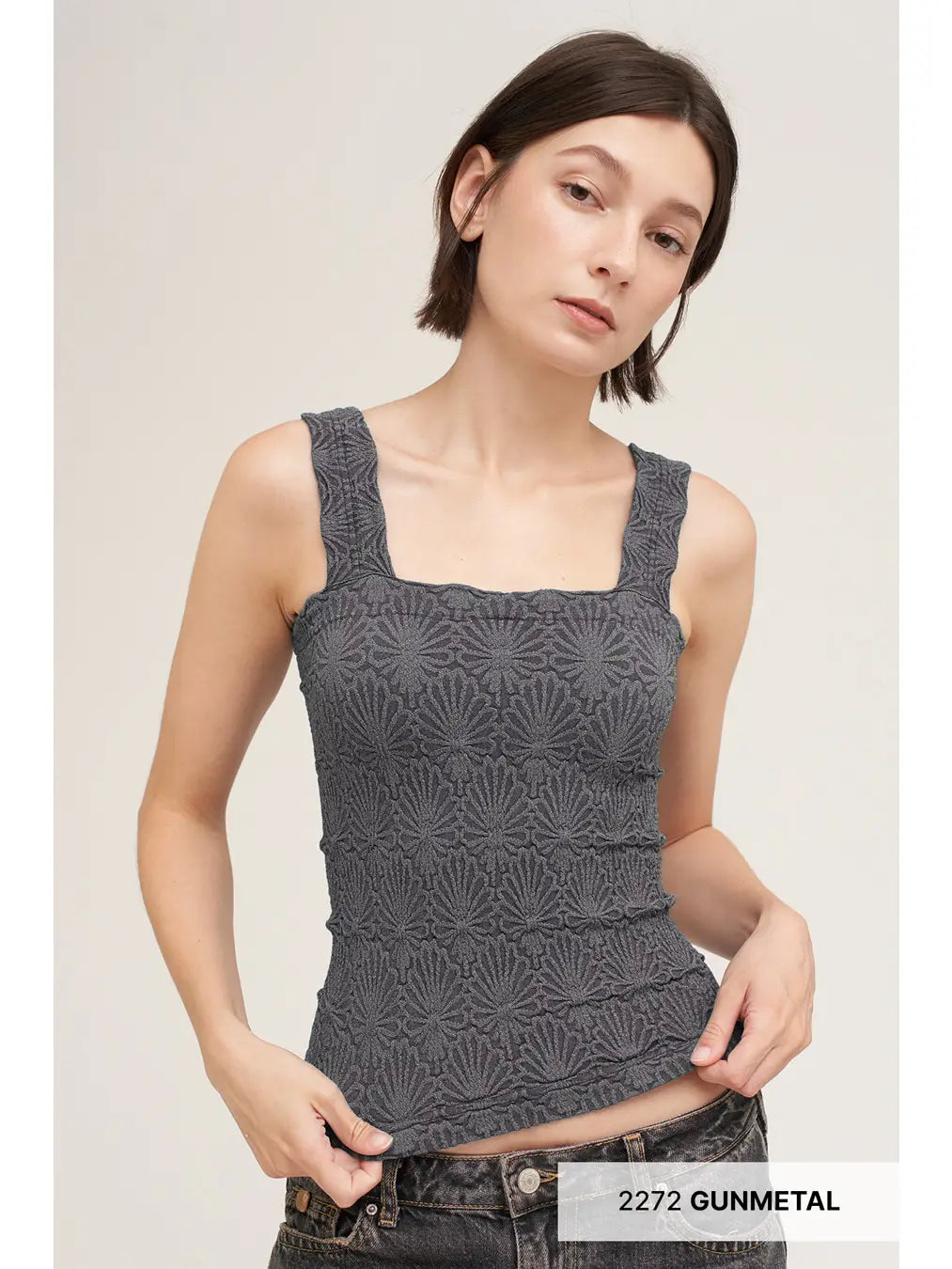 Lace Textured Square Top