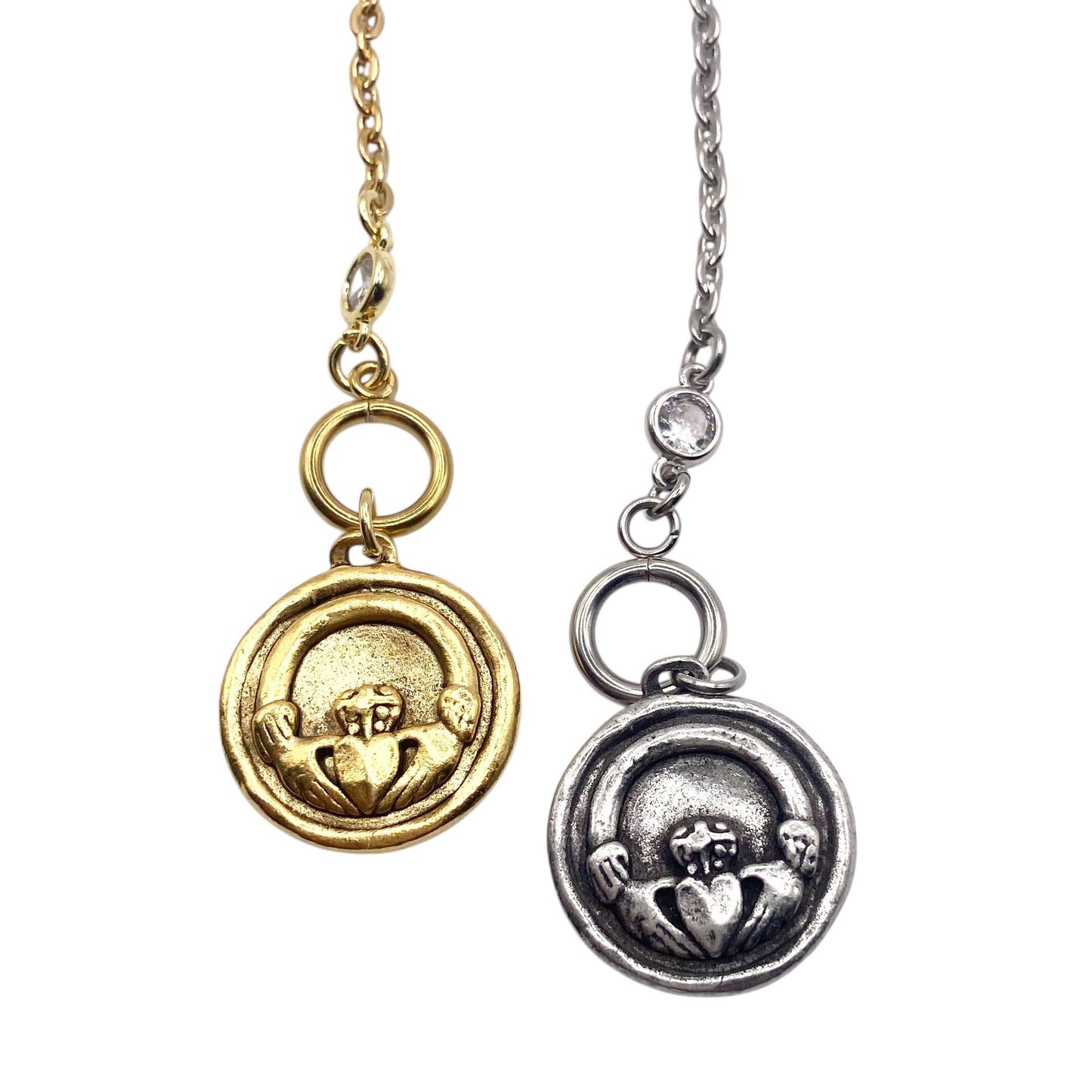 Claddagh & Clover Medallion Necklace