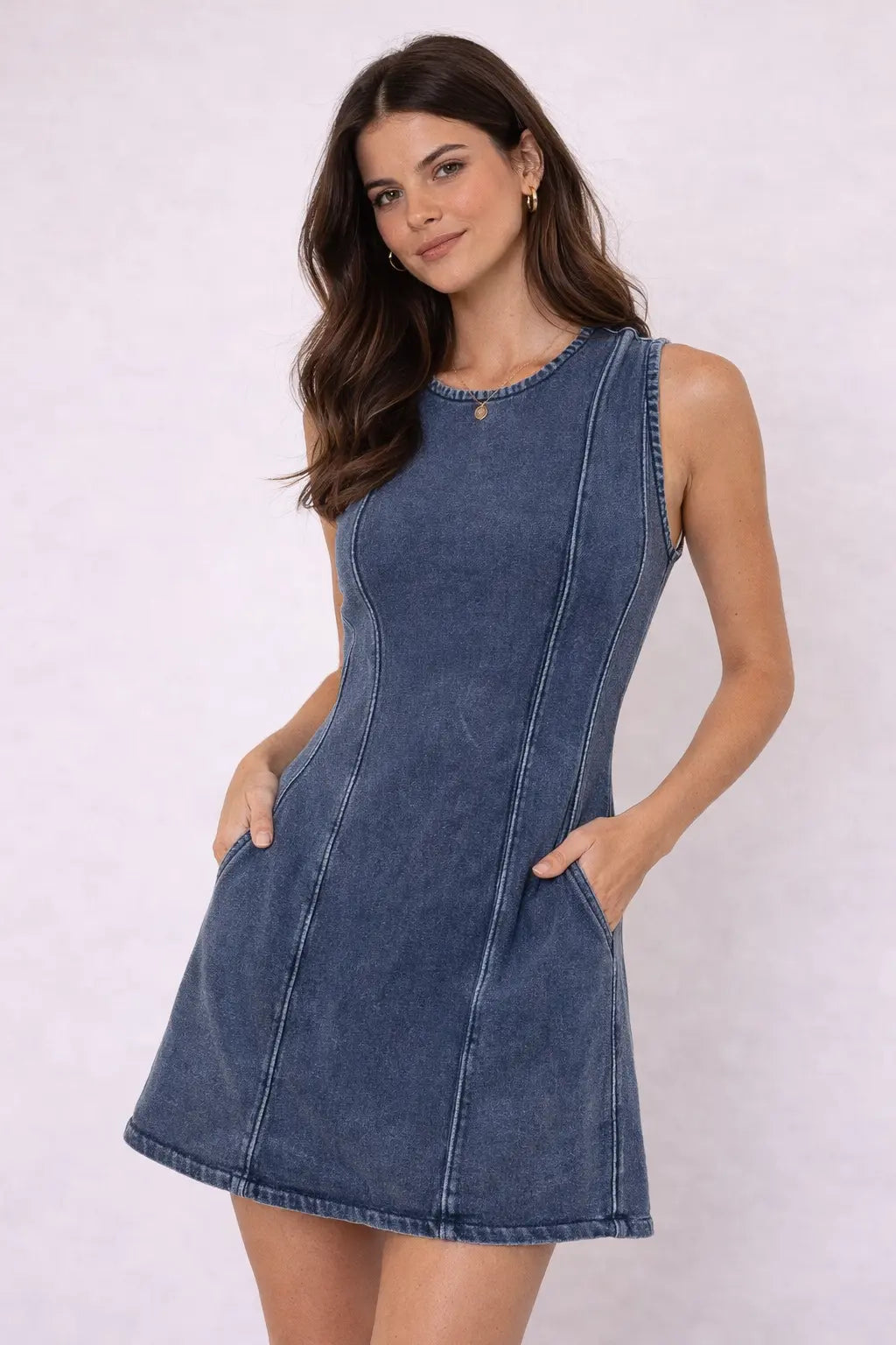Radia Denim Look Terry Dress