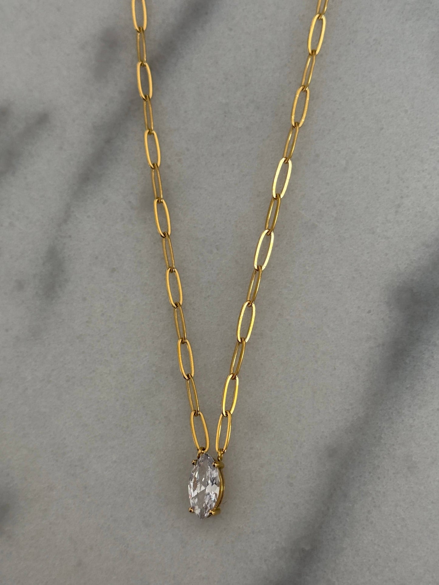 Gold + Diamond Pendant Necklace
