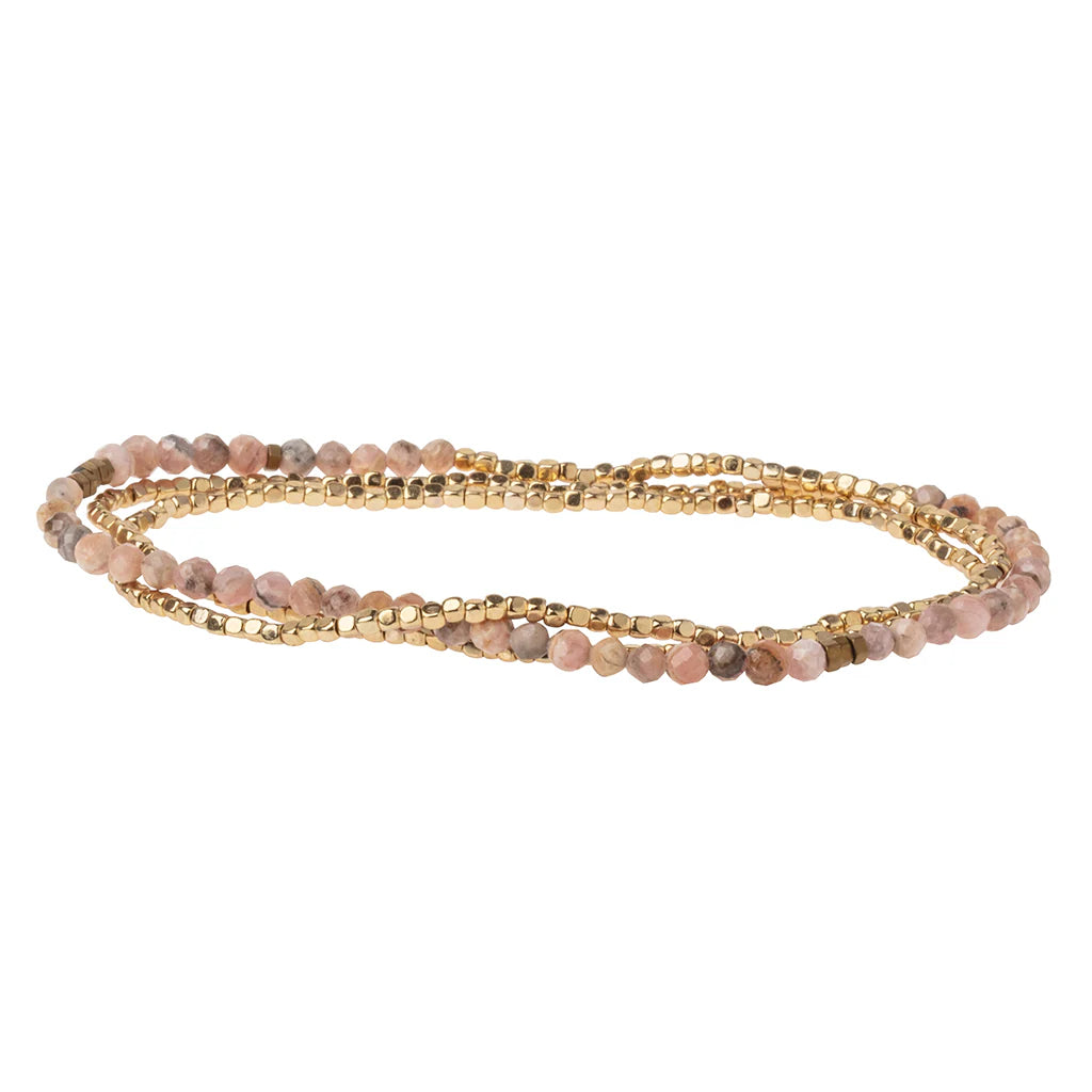 DELICATE STONE BRACELET/NECKLACE RHODOCHROSITE - STONE OF LOVE