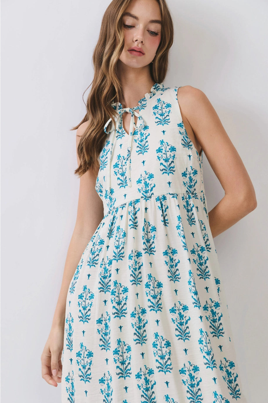 Delicate Floral Midi Dress
