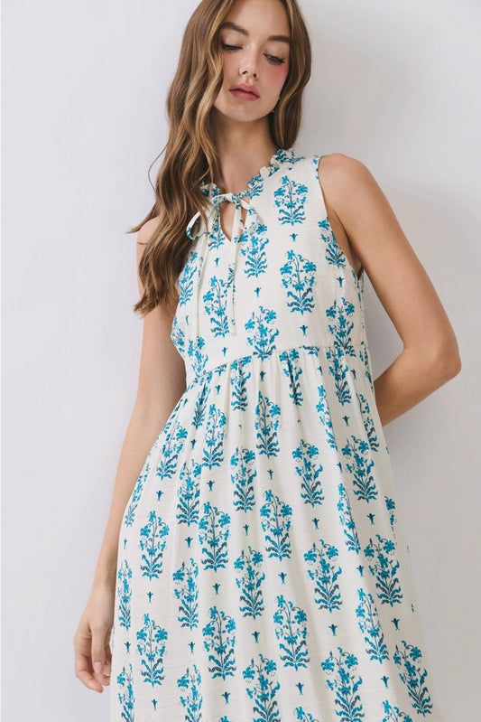 Delicate Floral Midi Dress