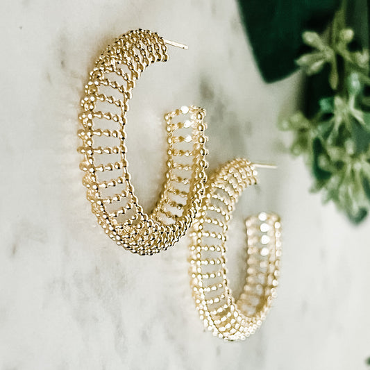 Puffy Gold Hoops