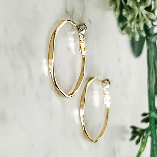 Gold-Dipped Hoop Earrings
