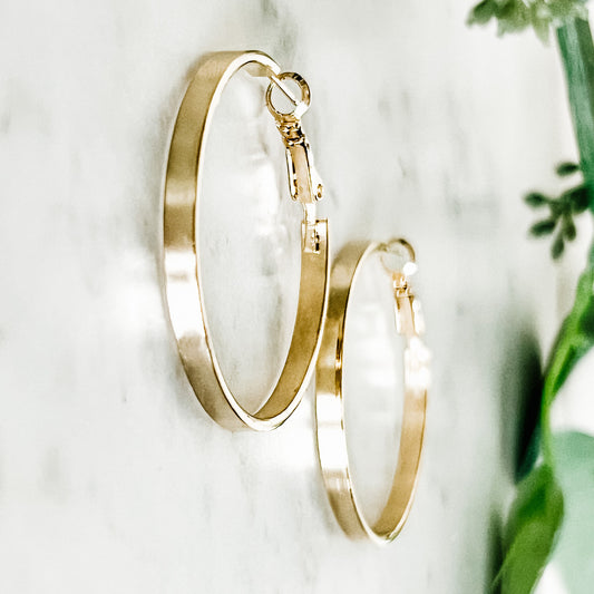 Smooth Band Hoop Earrings