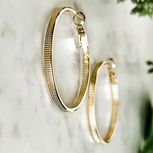 Dimple Band Hoop Earrings