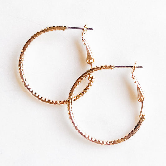 Sparkle Gold Hoop Earrings