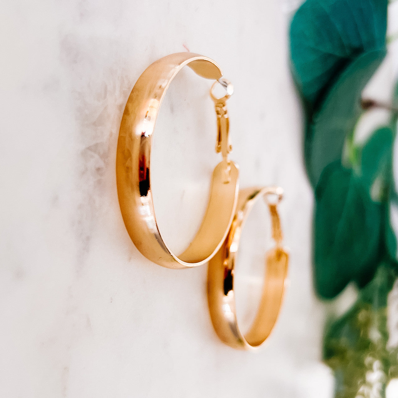 Flat-Front Hoop Earrings