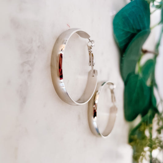 Flat-Front Hoop Earrings