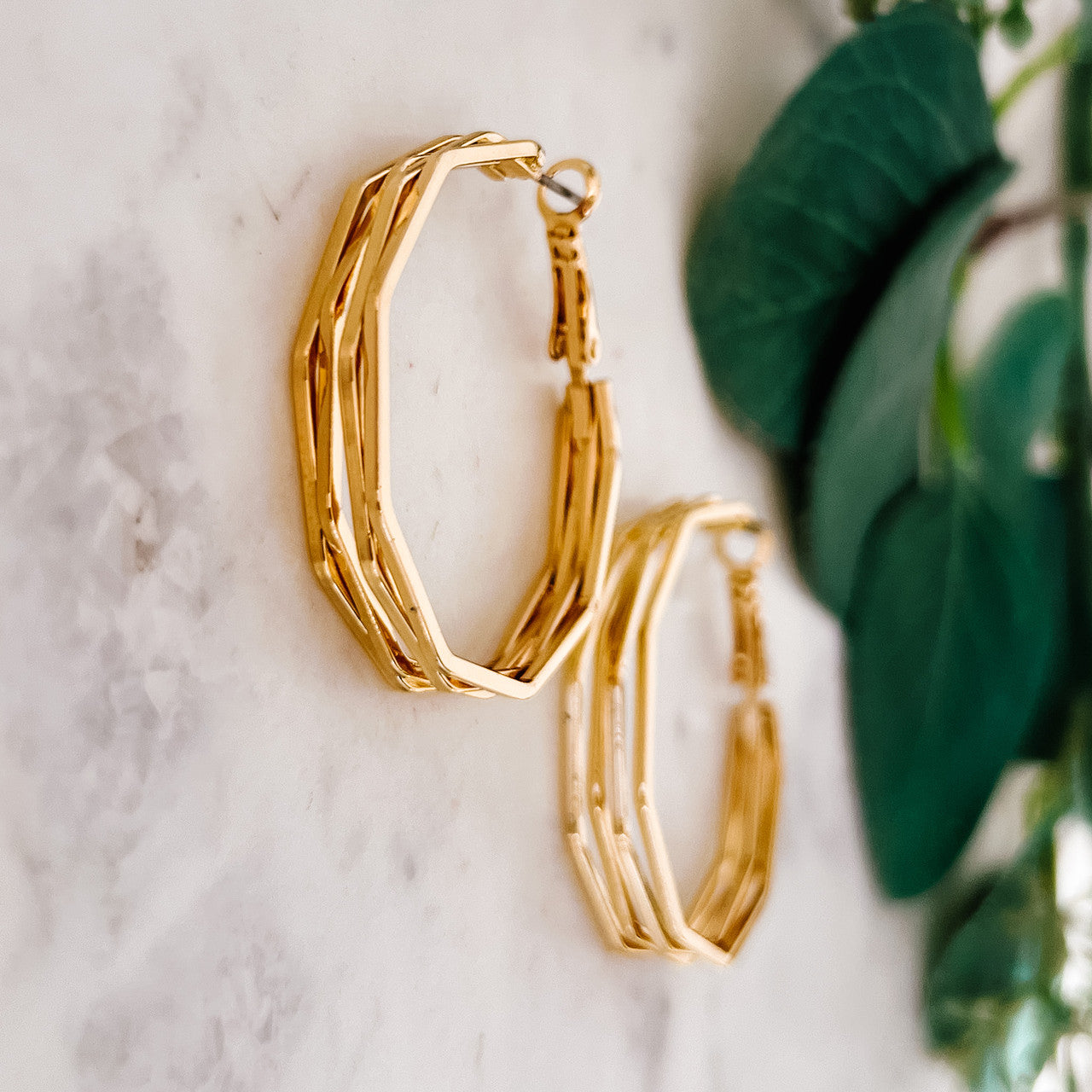 Geometric Hoop Earrings