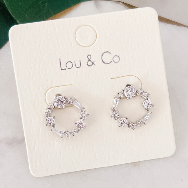 Crystal Wreath Stud Earrings