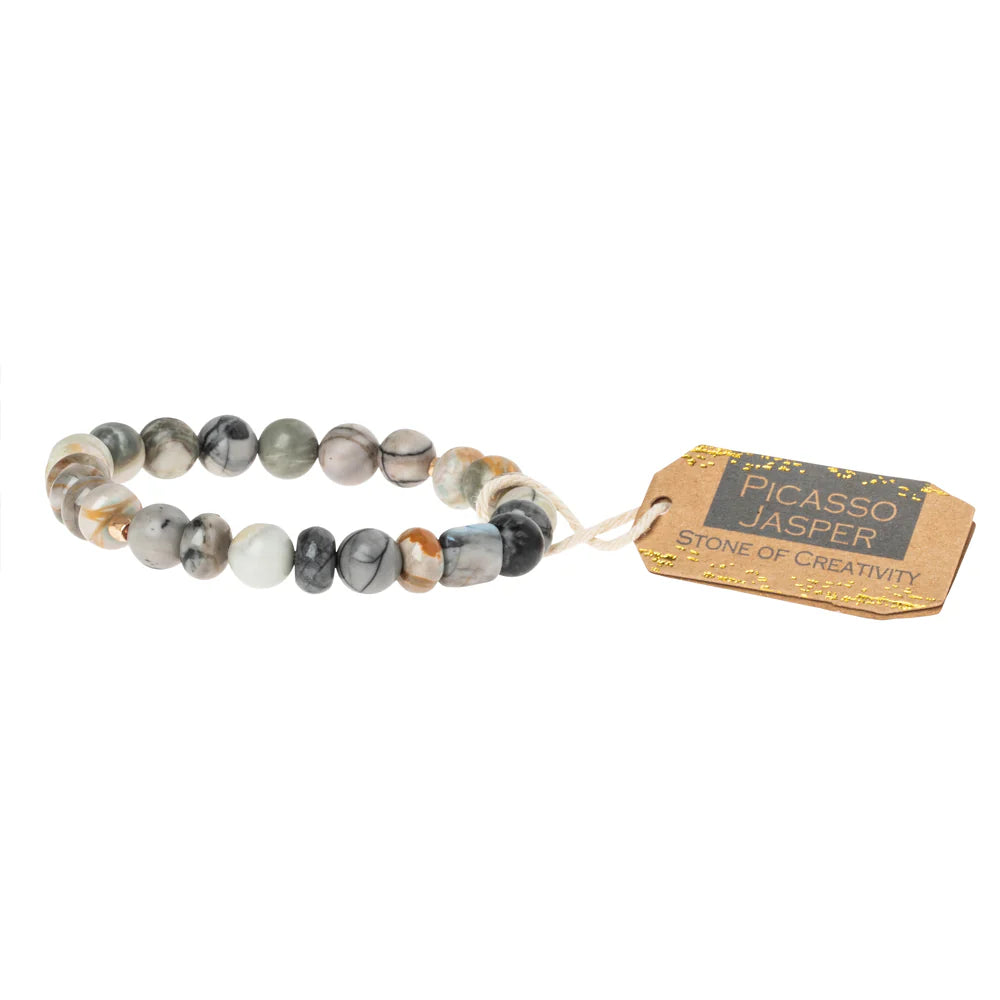 Stone Stack Bracelet Picasso Jasper - STONE OF CREATIVITY