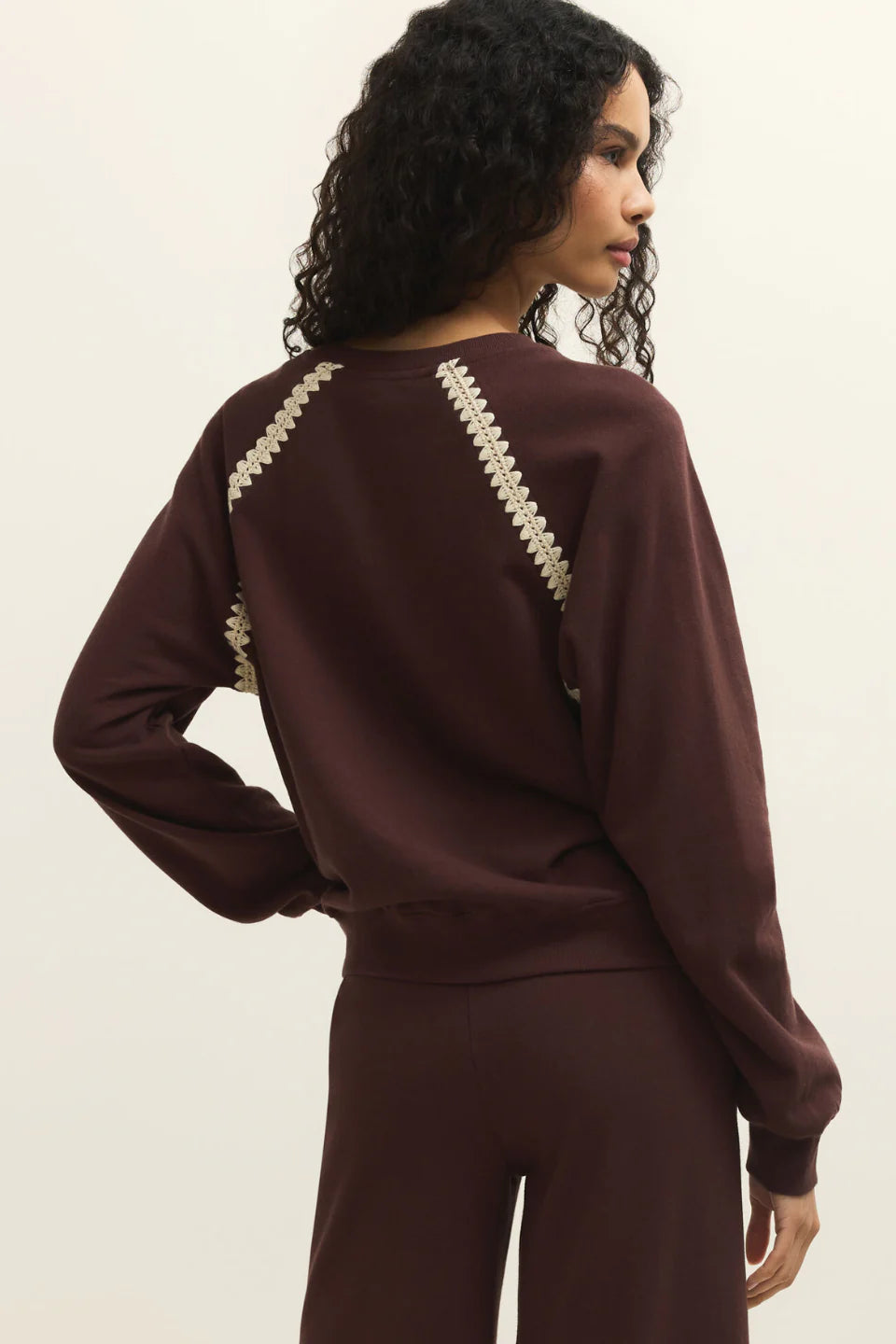 All Around French Terry Sweatshirt - Chocolate Cherry