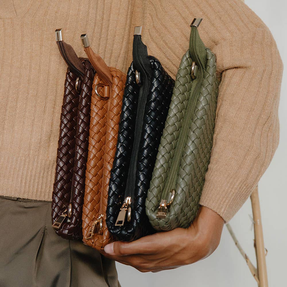 Daisy Black Recycled Vegan Crossbody Bag