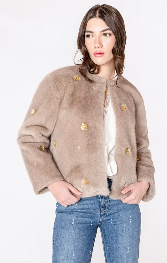 Dex Faux Fur Embellished Jacket