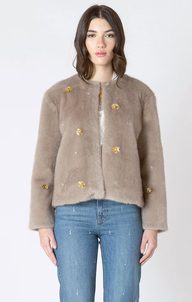 Dex Faux Fur Embellished Jacket
