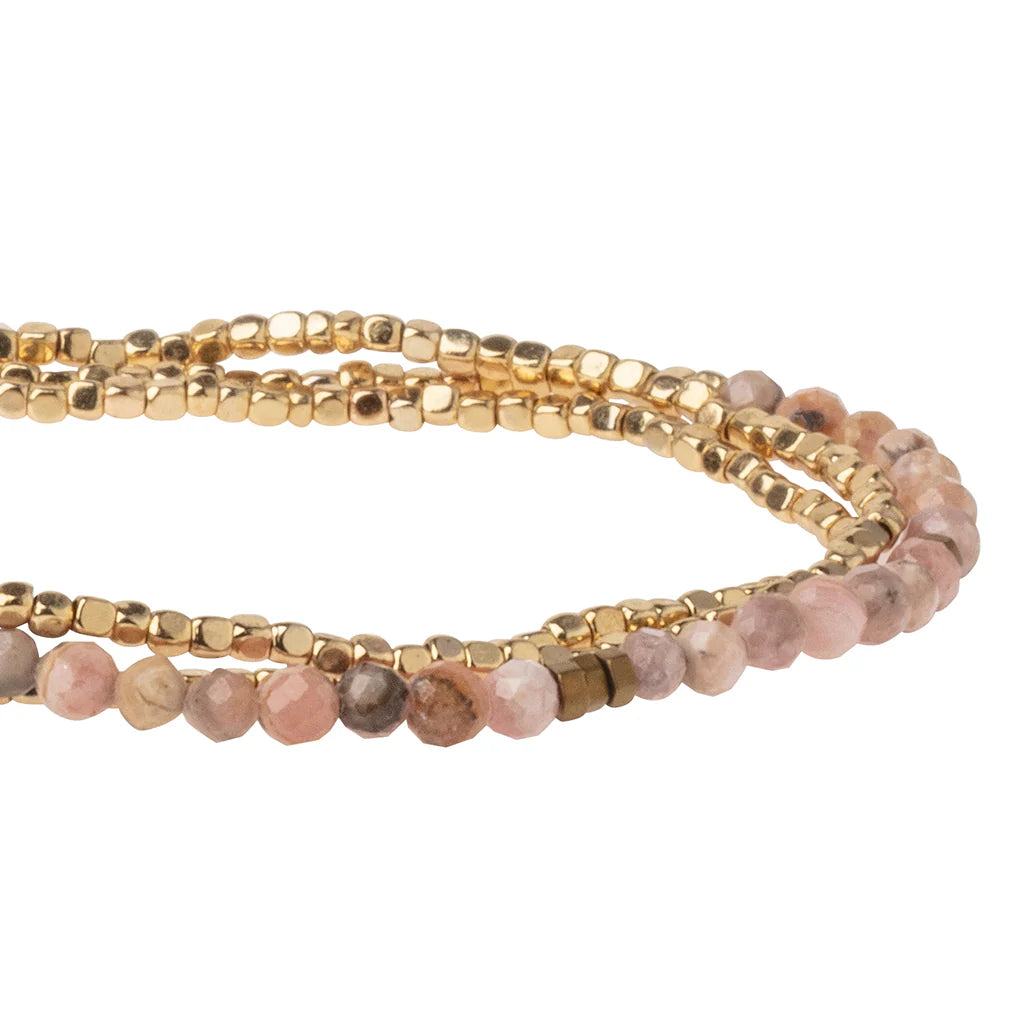 DELICATE STONE BRACELET/NECKLACE RHODOCHROSITE - STONE OF LOVE