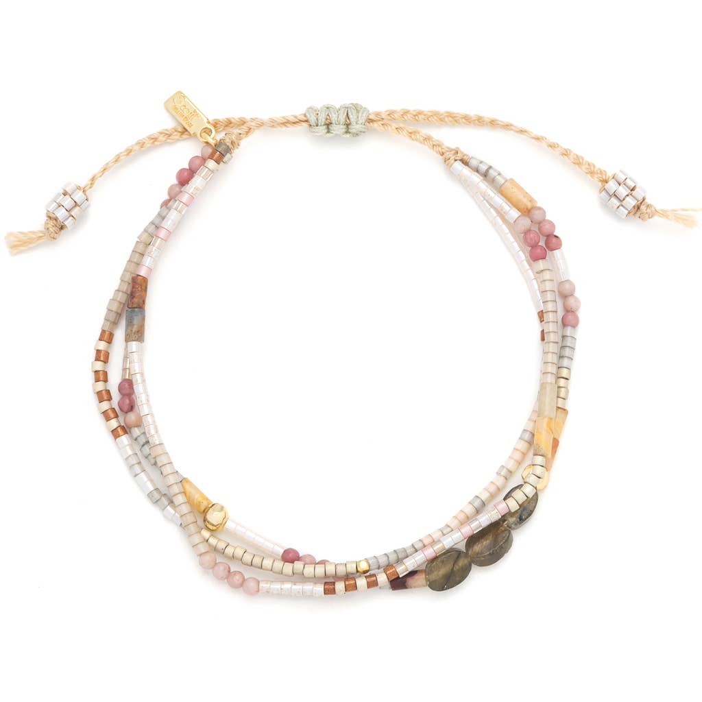 MIXED MEDIA BRACELET - MAGIC/LABRADORITE/GOLD