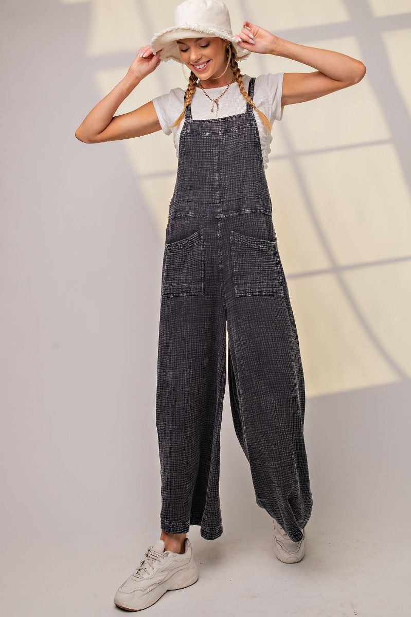 MINERAL WASHED COTTON OVERALLS