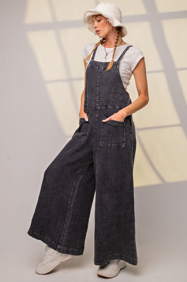 MINERAL WASHED COTTON OVERALLS