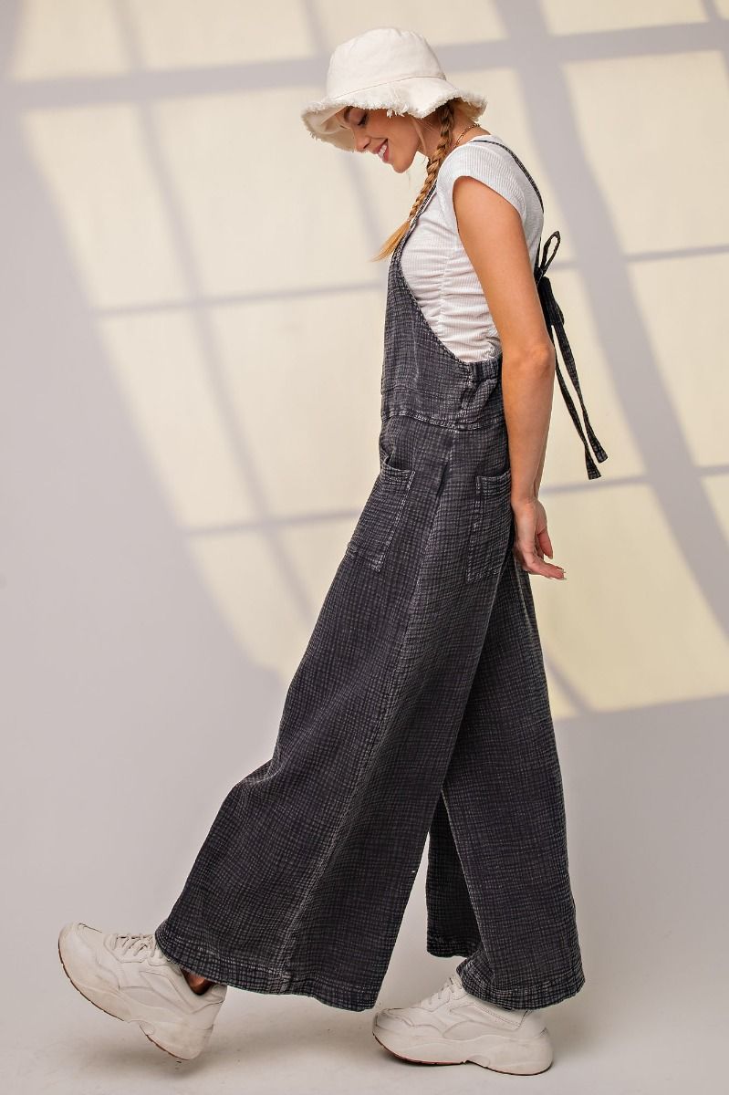 MINERAL WASHED COTTON OVERALLS