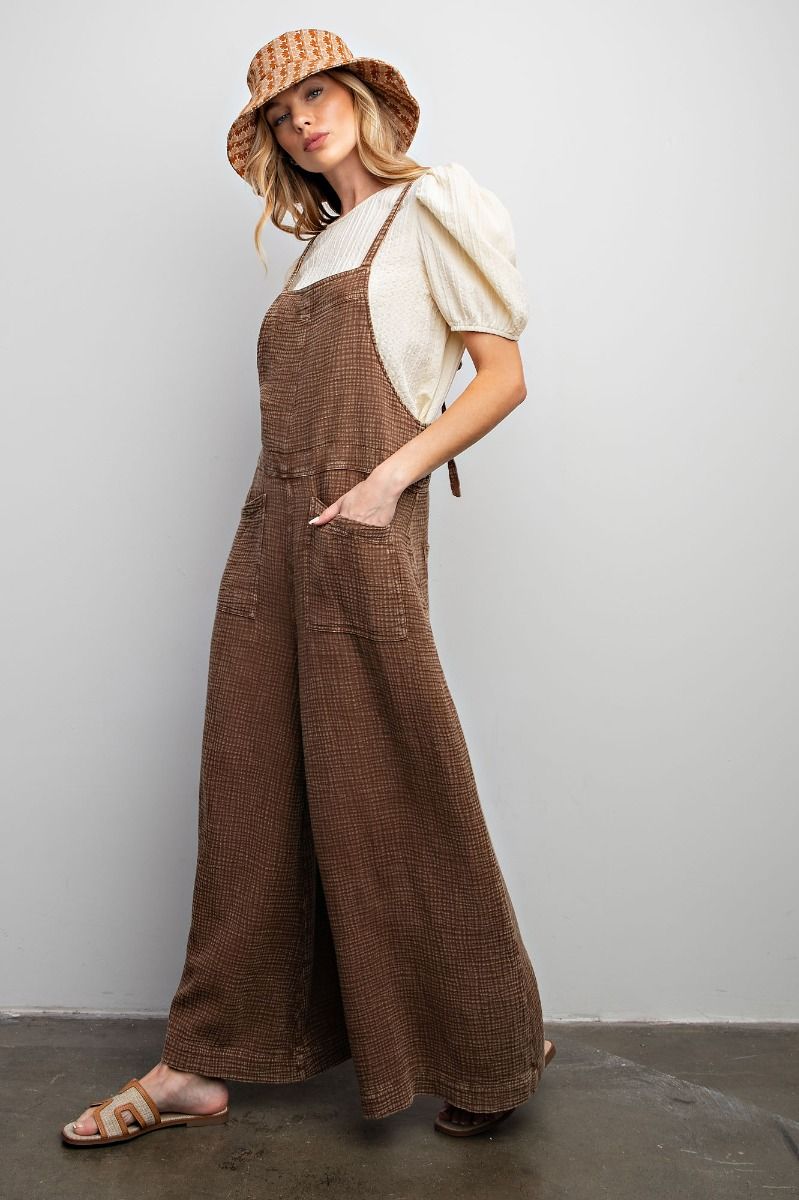 MINERAL WASHED COTTON OVERALLS