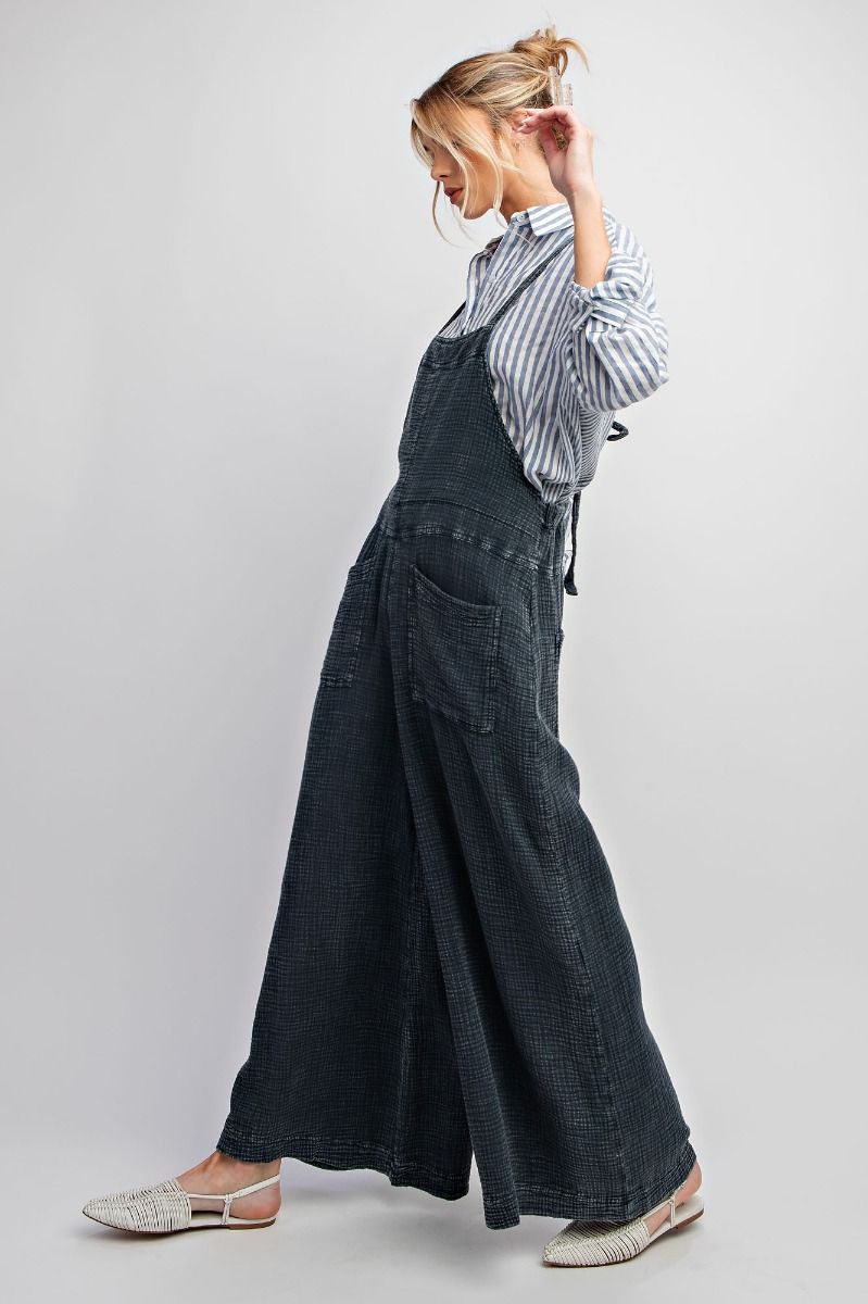 MINERAL WASHED COTTON OVERALLS