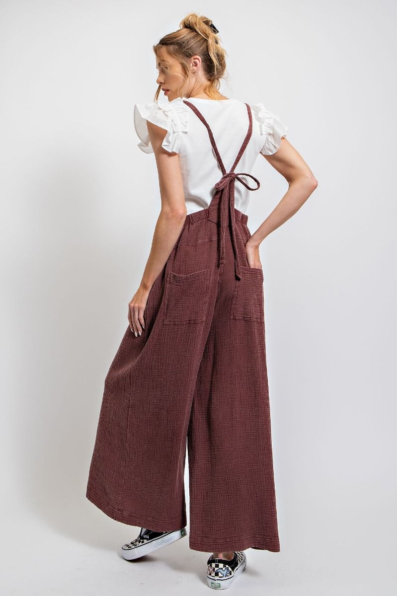 MINERAL WASHED COTTON OVERALLS