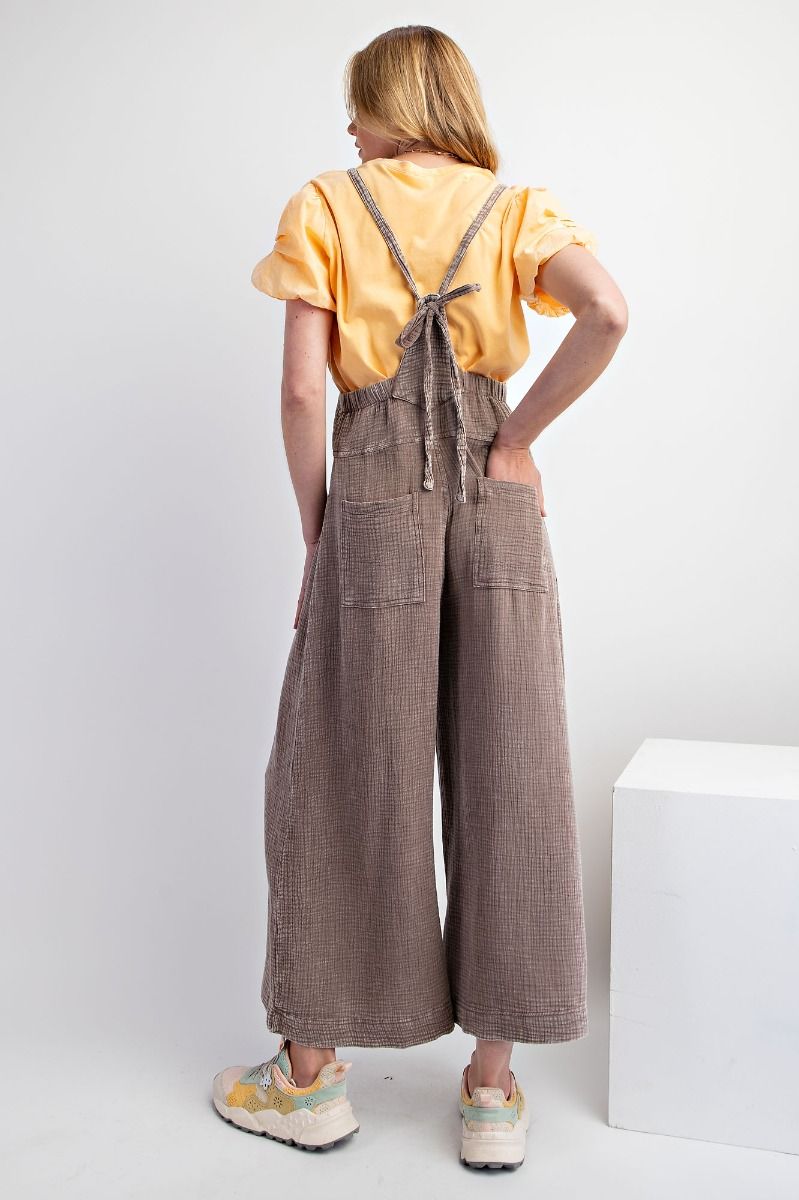 MINERAL WASHED COTTON OVERALLS