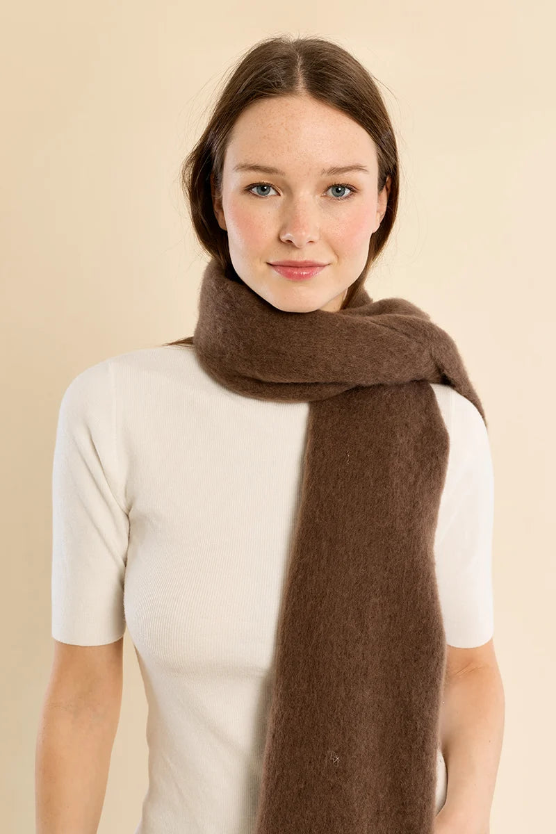 Fringed Knitted Scarf