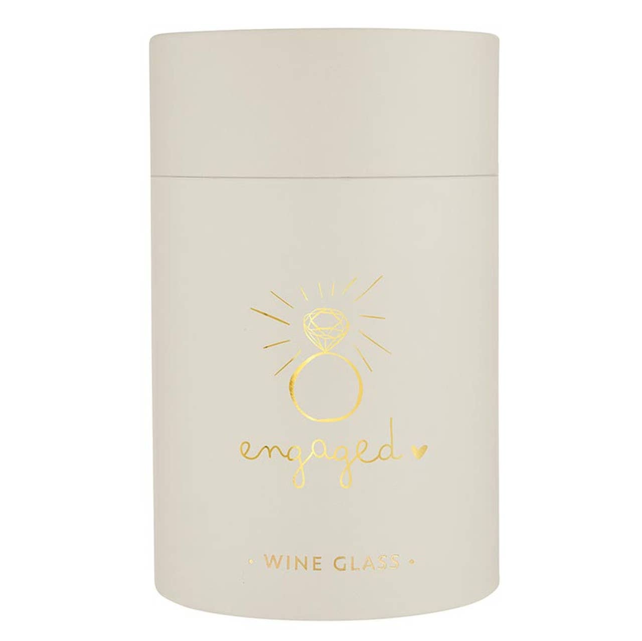 Gold Foil Stemless Wine Glass - Engaged