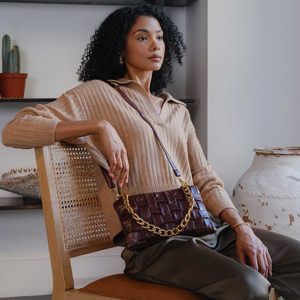 Mimie Pewter Recycled Vegan Crossbody Bag