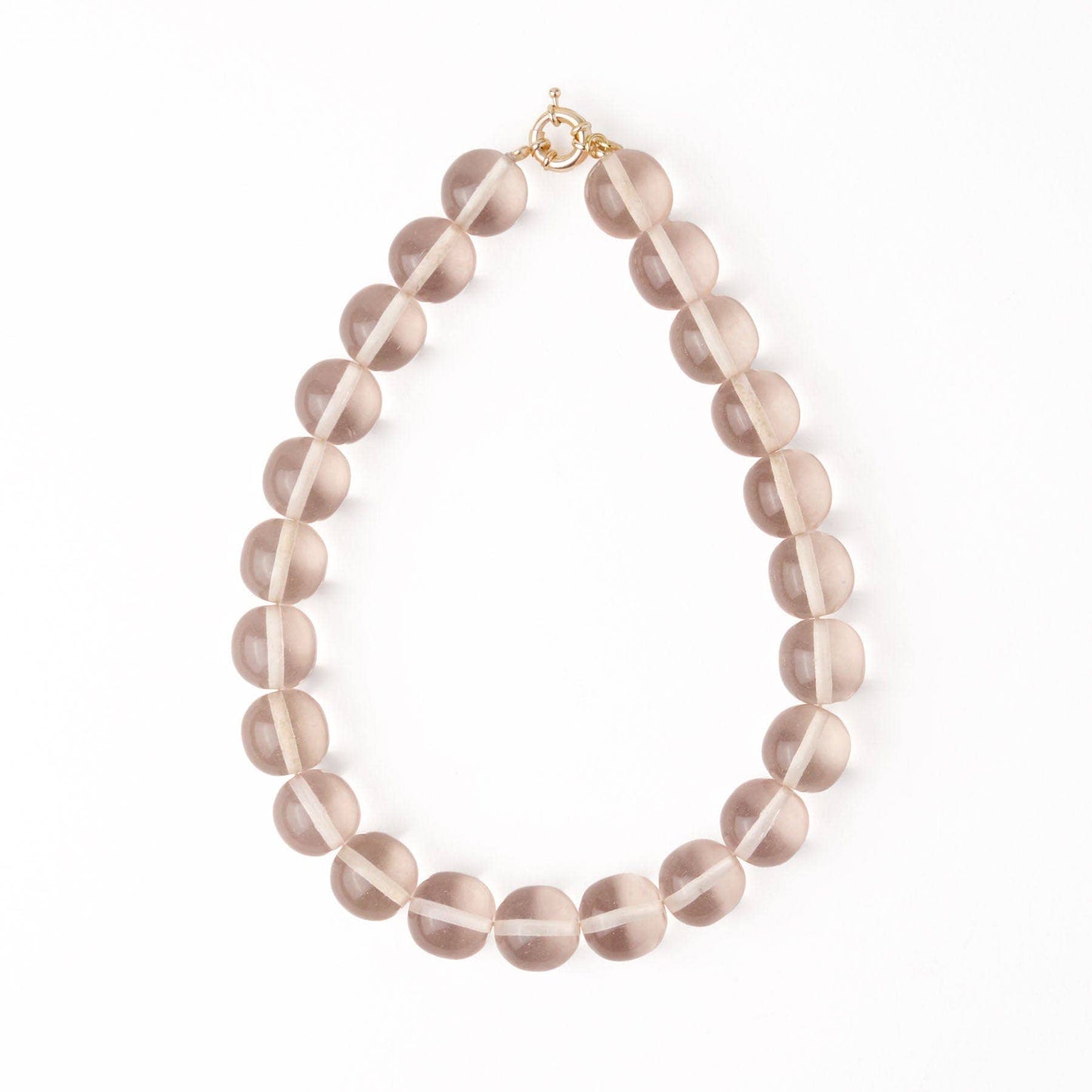Iris Large Resin Bead Necklace - Clear