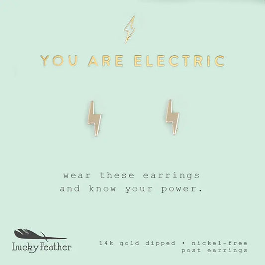 NEW MOON ELECTRIC/BOLT EARRINGS