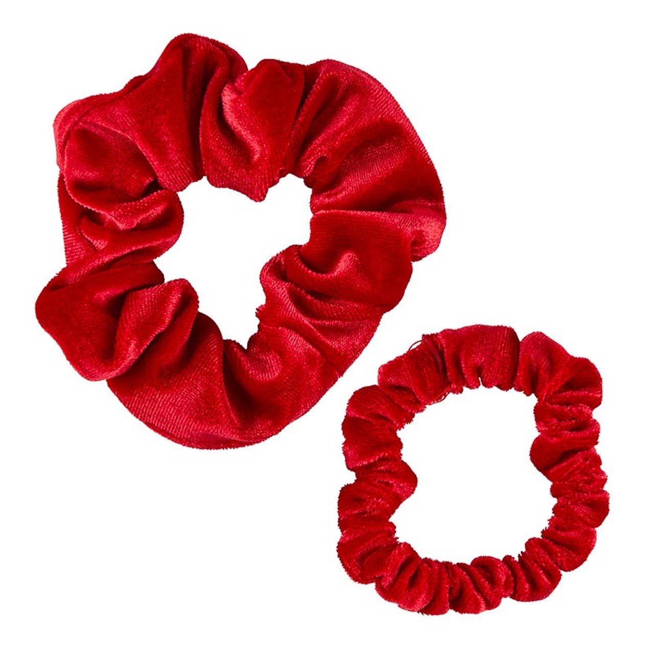 VELVET SCRUNCHIE SET IN ORNAMENT - RED