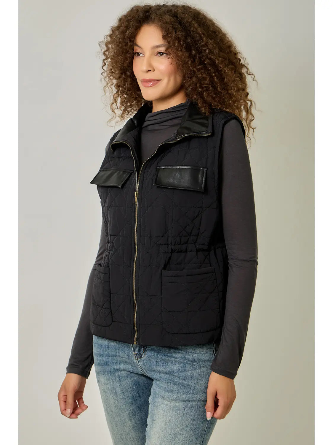 Quilted Waist Cinched Vest