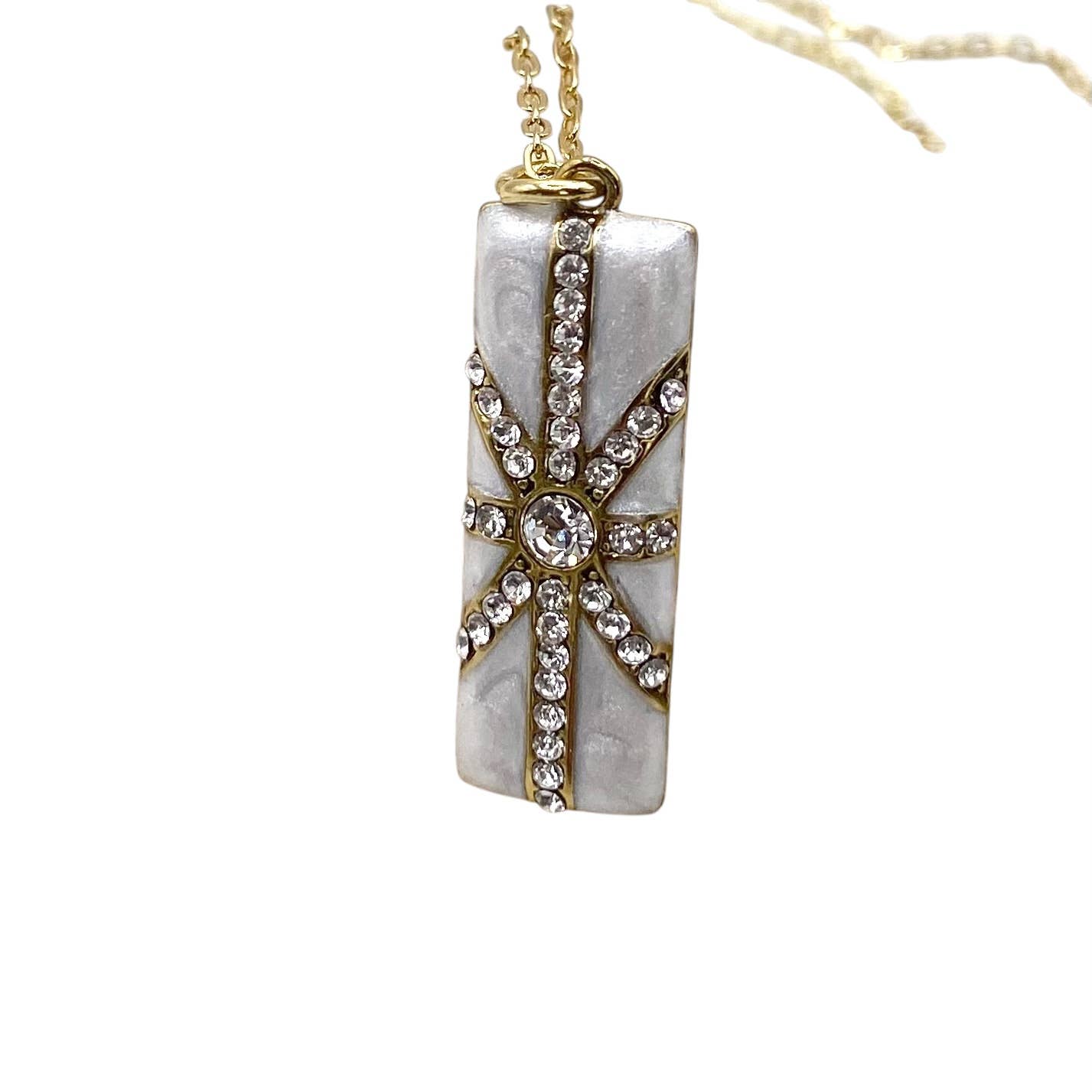 Starburst Bar Pendant Necklace