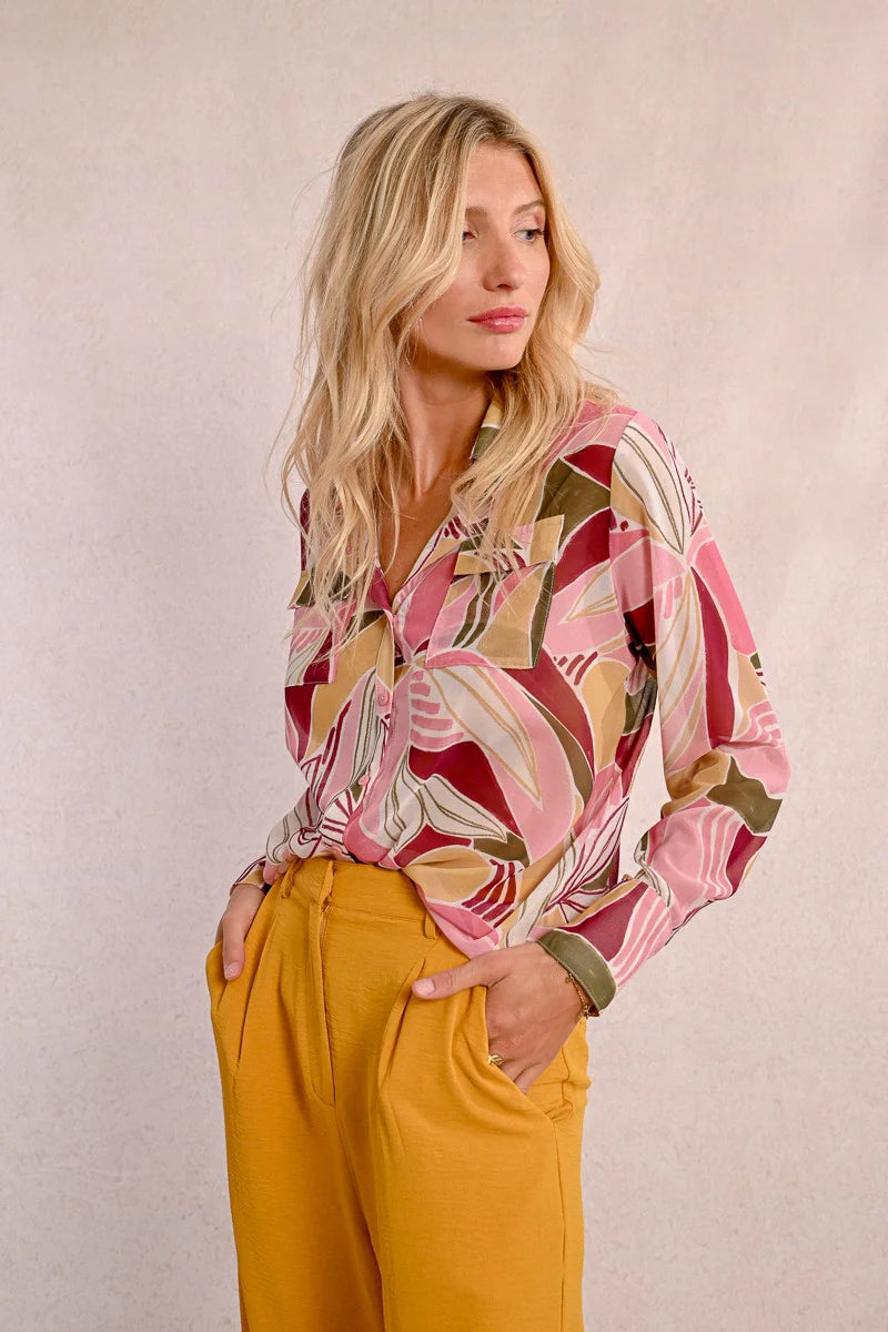 FLOWY PRINTED BLOUSE