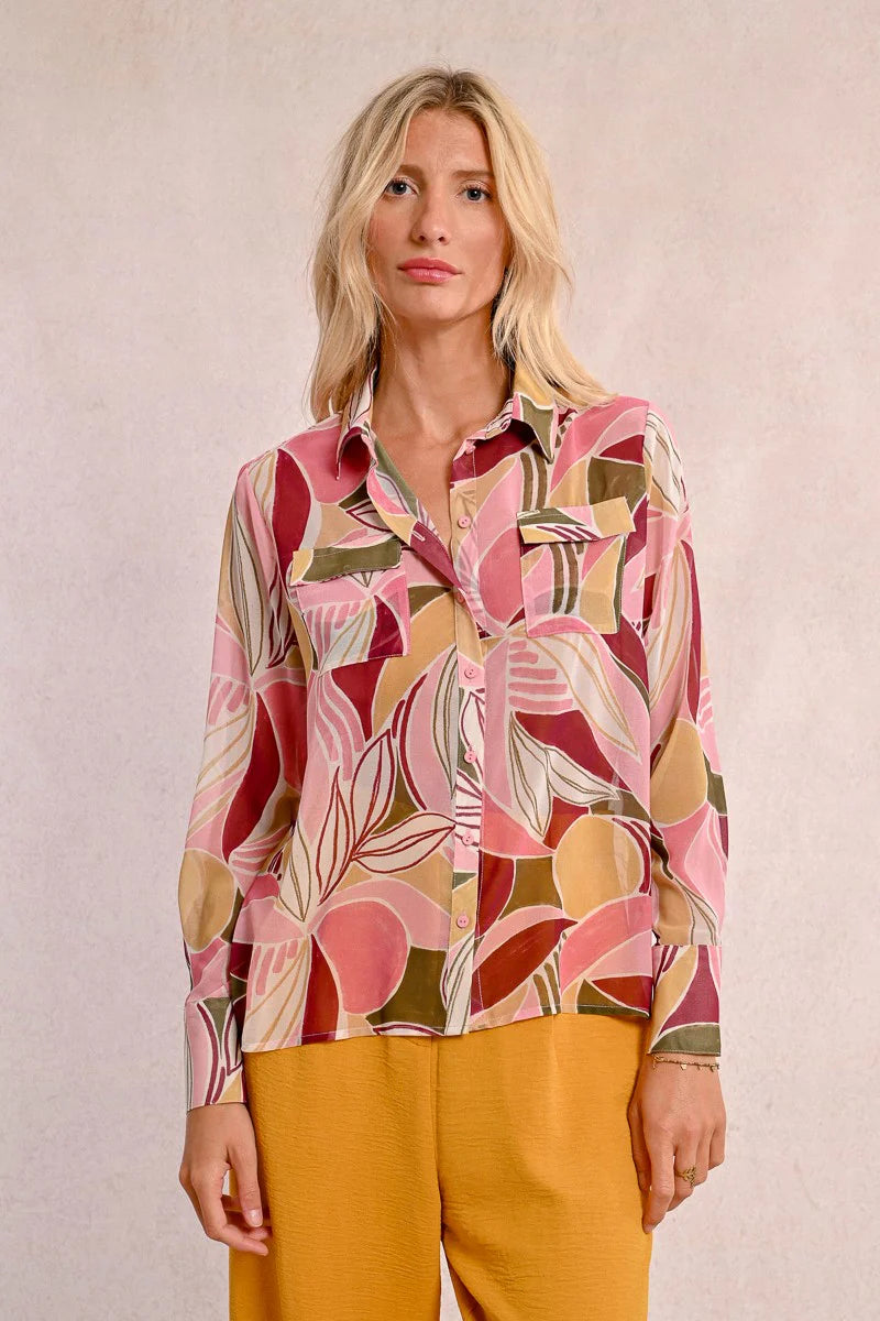 FLOWY PRINTED BLOUSE