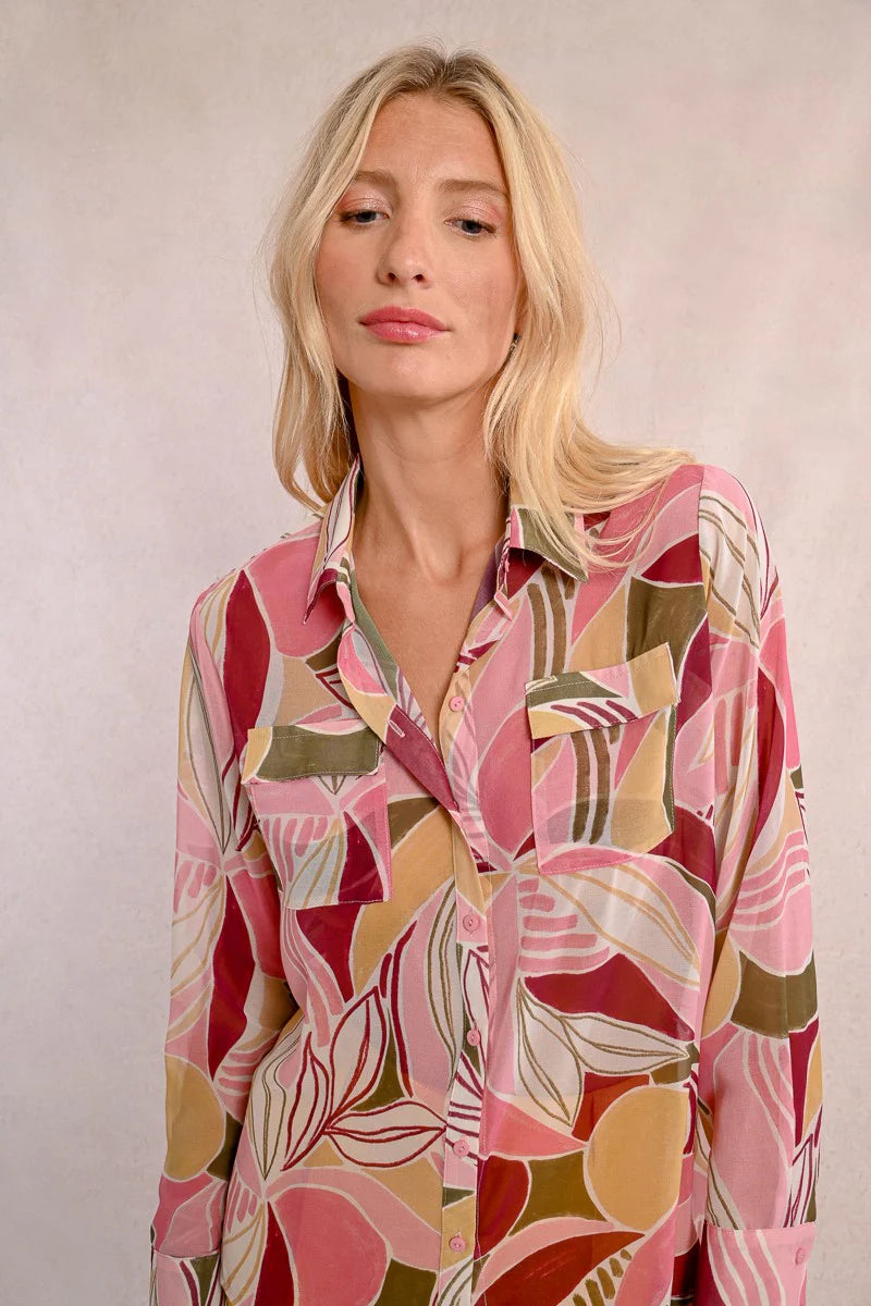 FLOWY PRINTED BLOUSE