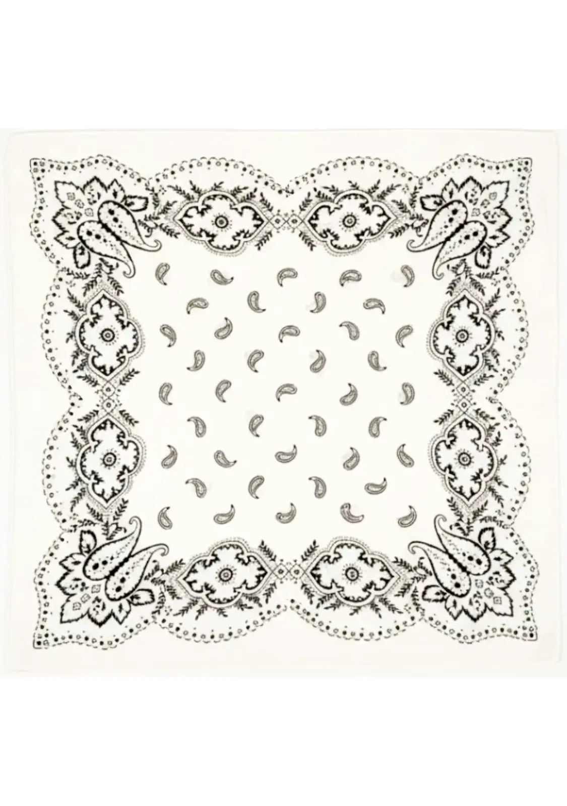 Silky Bandana Scarf - Off White
