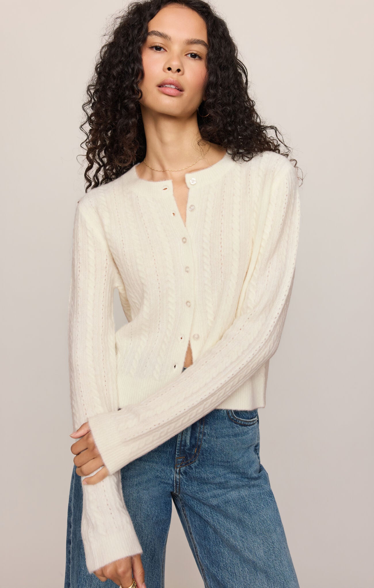 Medina Pointelle Cardigan