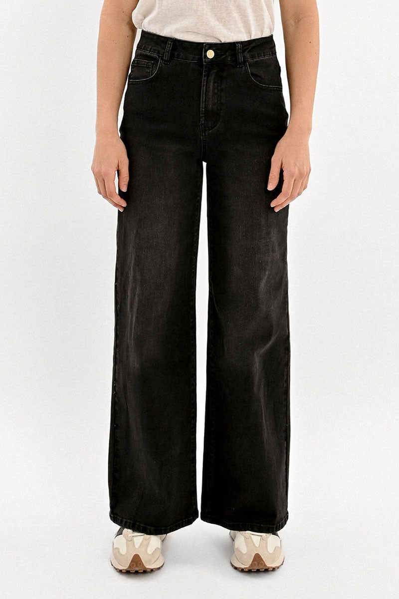 MOLLY BRACKEN HIGH-WAISTED WIDE LEG JEANS