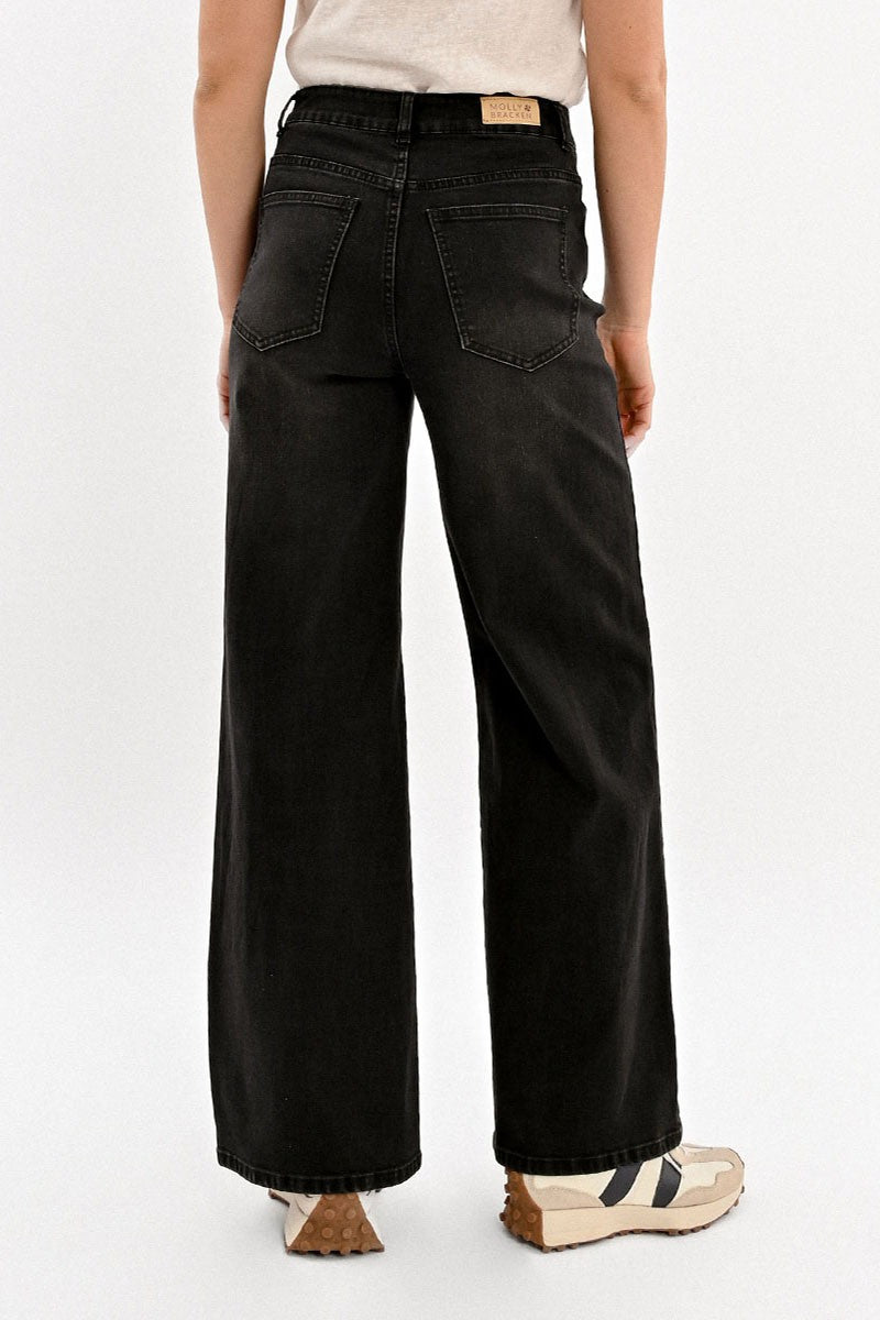 MOLLY BRACKEN HIGH-WAISTED WIDE LEG JEANS