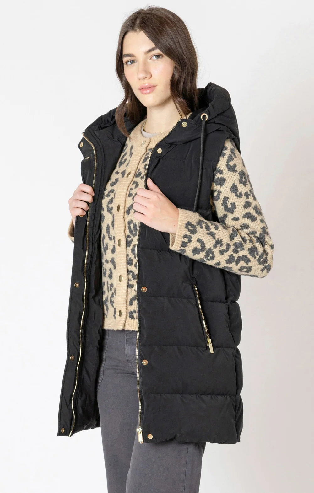 Hooded Puffer Vest by Dex